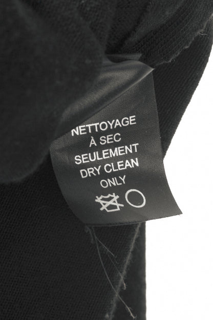 Marie Saint Pierre Black Jersey Zip-Front Mesh-Hem Tunic