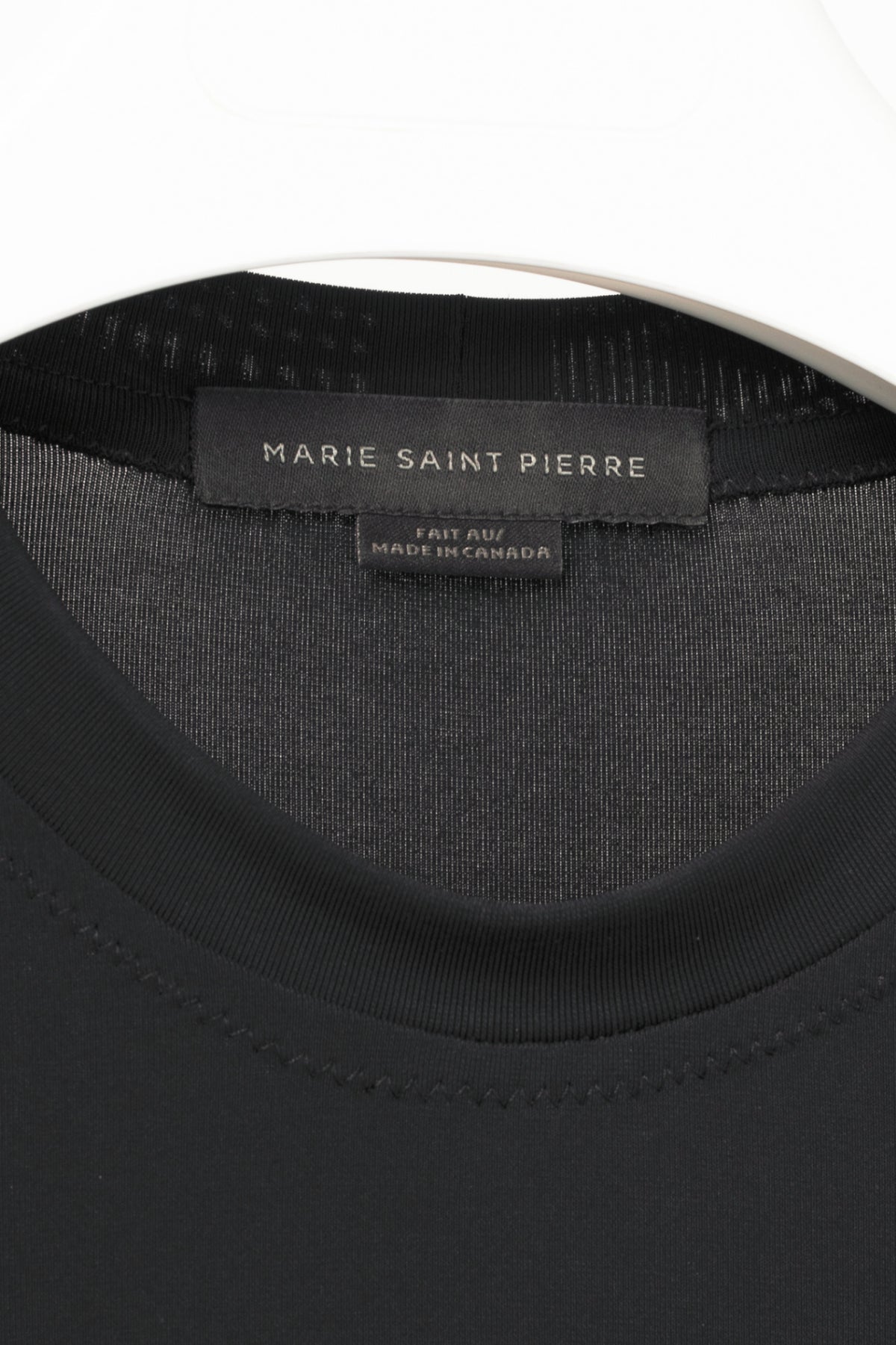 Marie Saint Pierre Ciarah2 Black Acetate Jersey Long-Sleeve Tunic