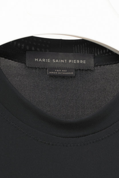 Marie Saint Pierre Ciarah2 Black Acetate Jersey Long-Sleeve Tunic