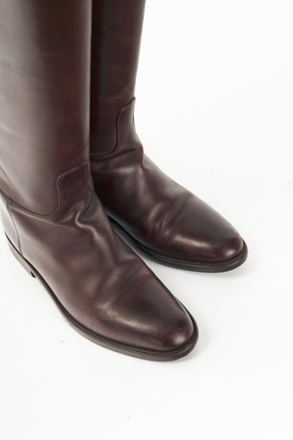 Hermes Jumping Brown Box Calfskin Riding Boots