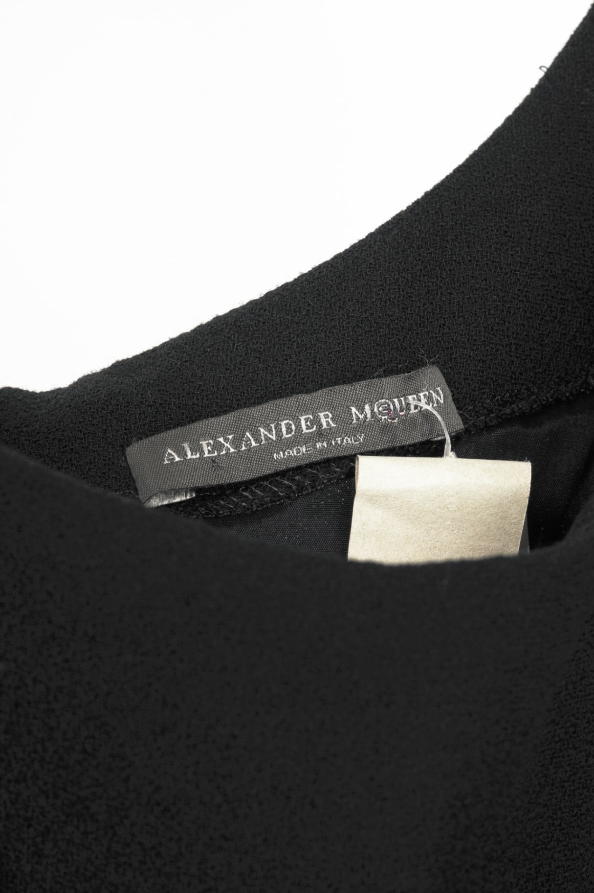 Alexander McQueen Black Stitched-Patchwork Midi Flare-Hem Dress