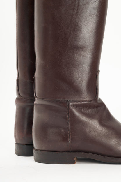 Hermes Jumping Brown Box Calfskin Riding Boots