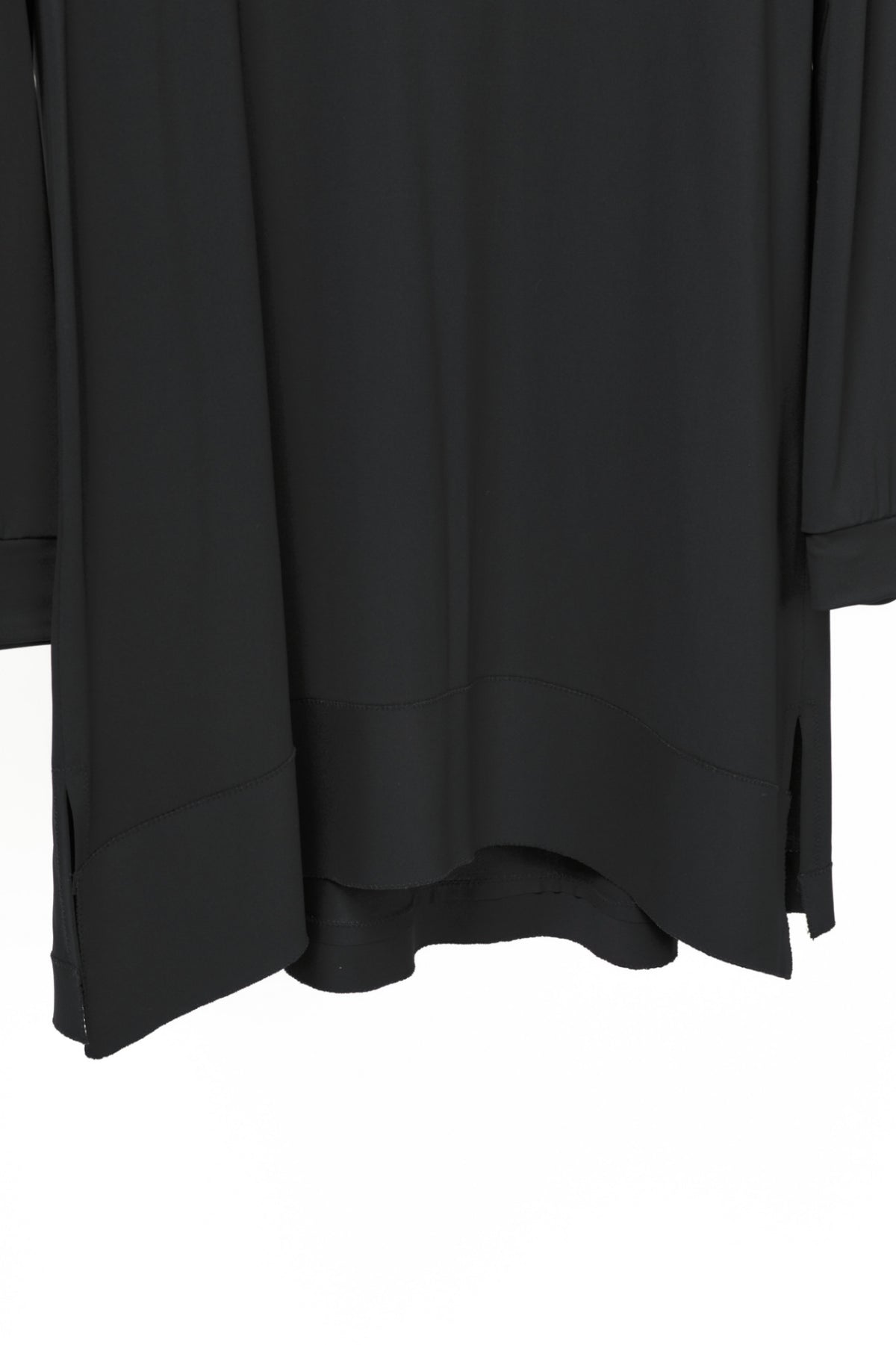Marie Saint Pierre Ciarah2 Black Acetate Jersey Long-Sleeve Tunic