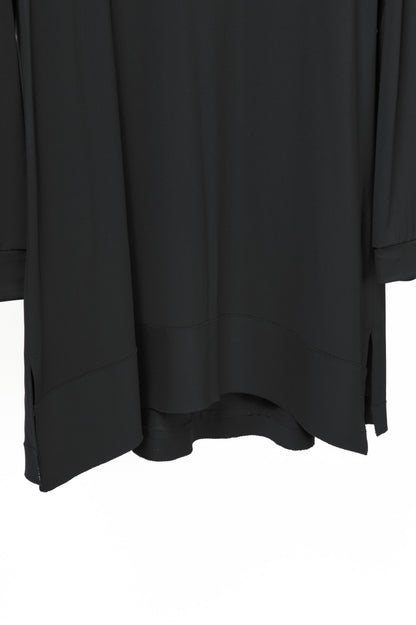 Marie Saint Pierre Ciarah2 Black Acetate Jersey Long-Sleeve Tunic