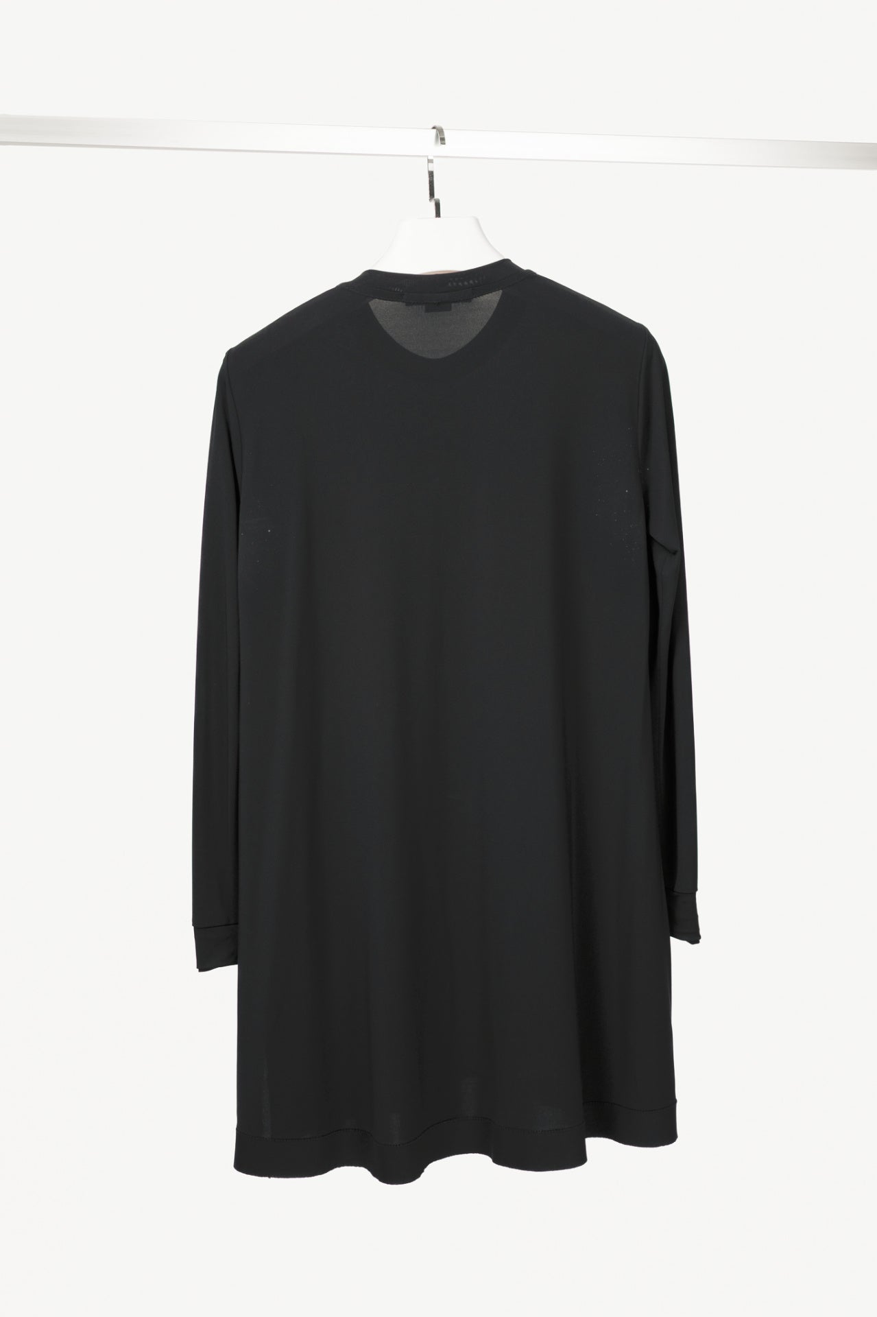 Marie Saint Pierre Ciarah2 Black Acetate Jersey Long-Sleeve Tunic