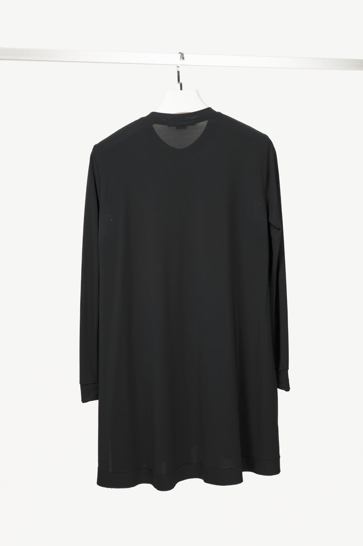 Marie Saint Pierre Ciarah2 Black Acetate Jersey Long-Sleeve Tunic