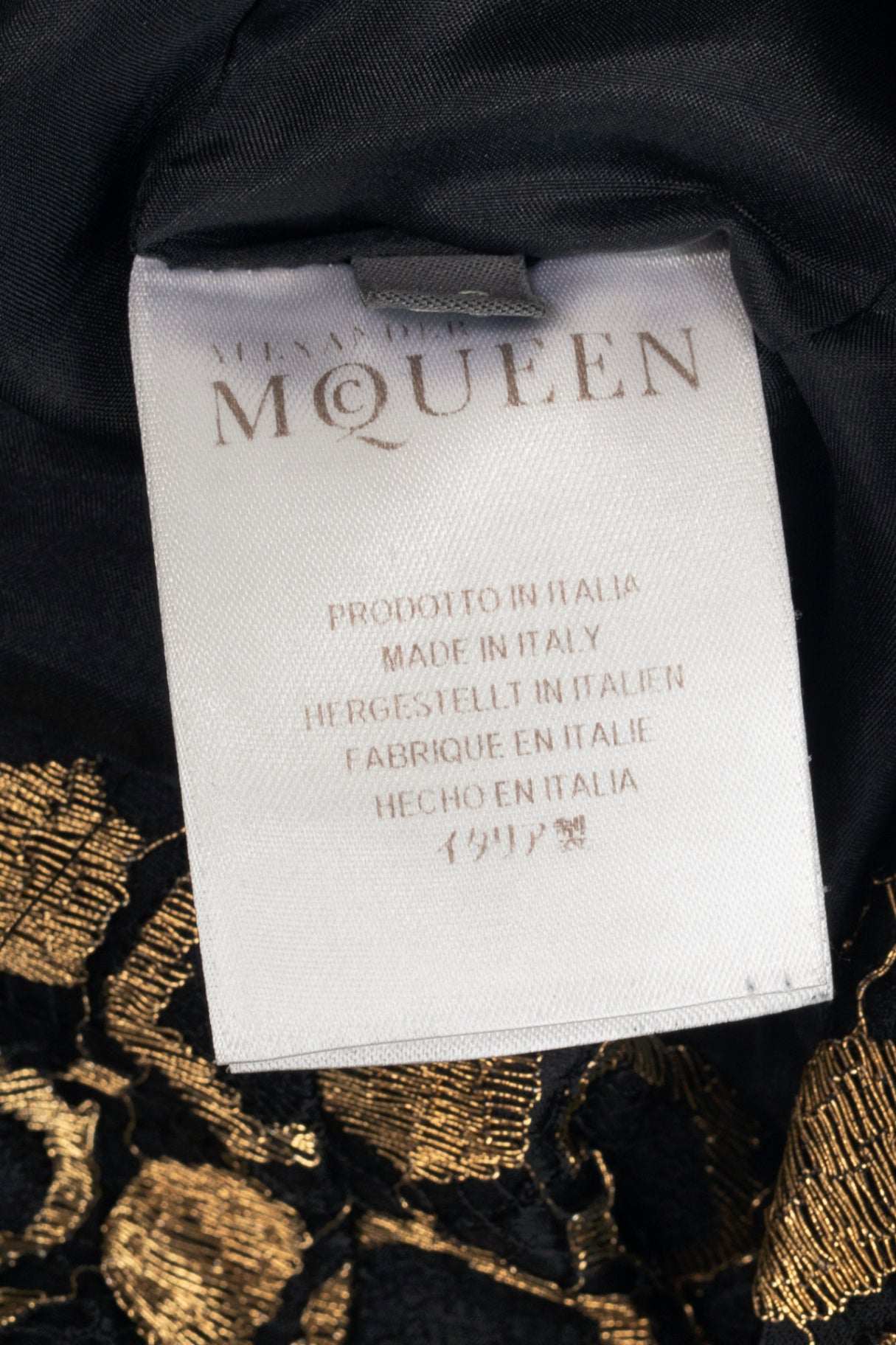 Alexander McQueen SS13 Runway Black & Gold Metallic-Lace Blazer