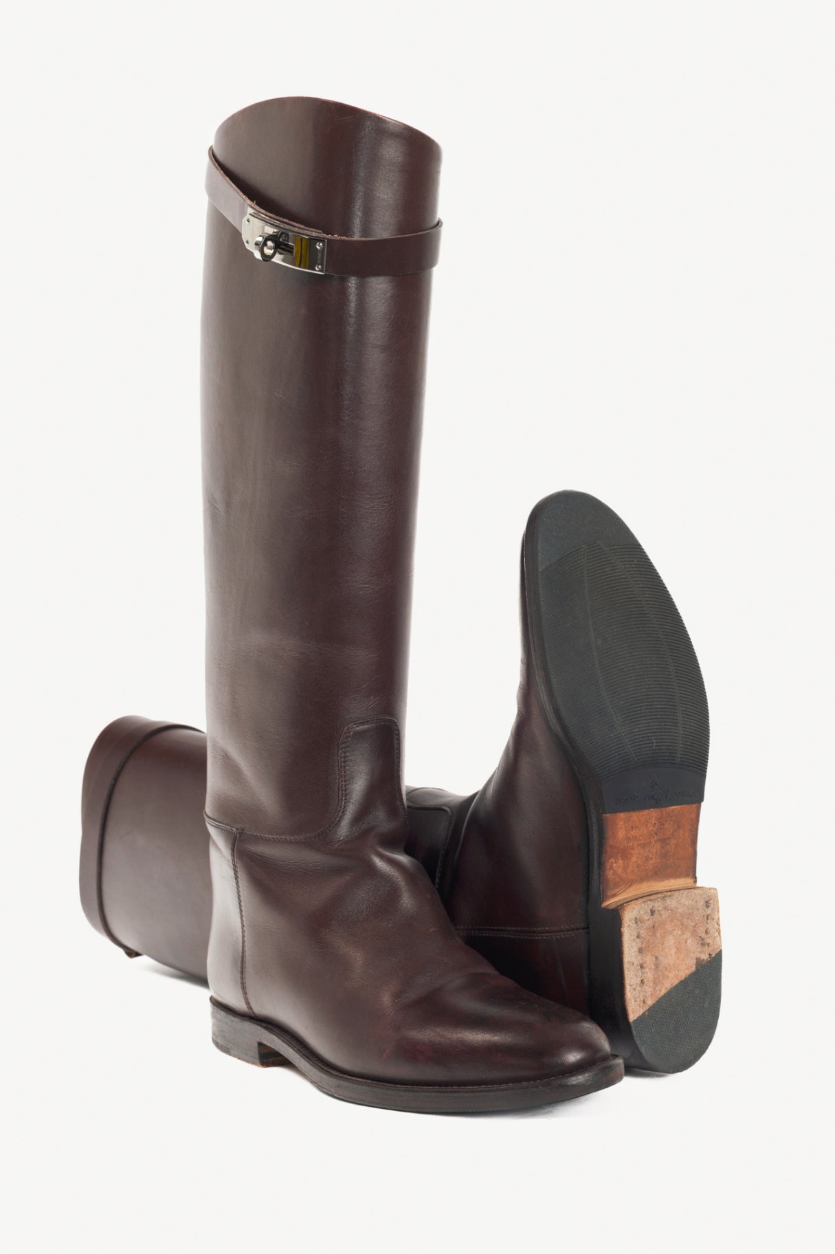 Hermes Jumping Brown Box Calfskin Riding Boots