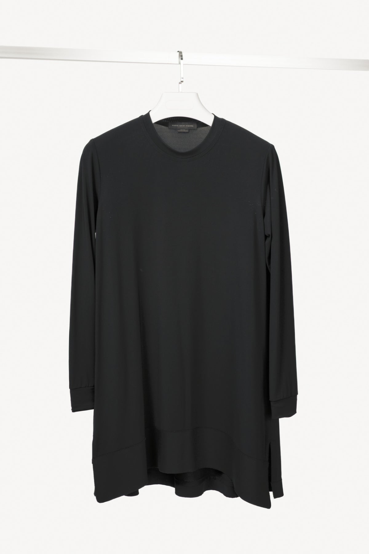 Marie Saint Pierre Ciarah2 Black Acetate Jersey Long-Sleeve Tunic