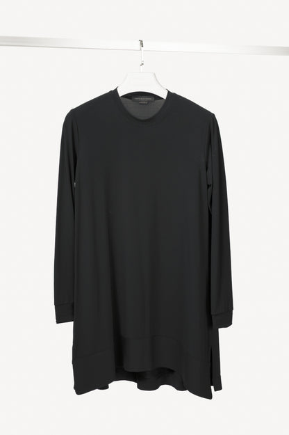 Marie Saint Pierre Ciarah2 Black Acetate Jersey Long-Sleeve Tunic