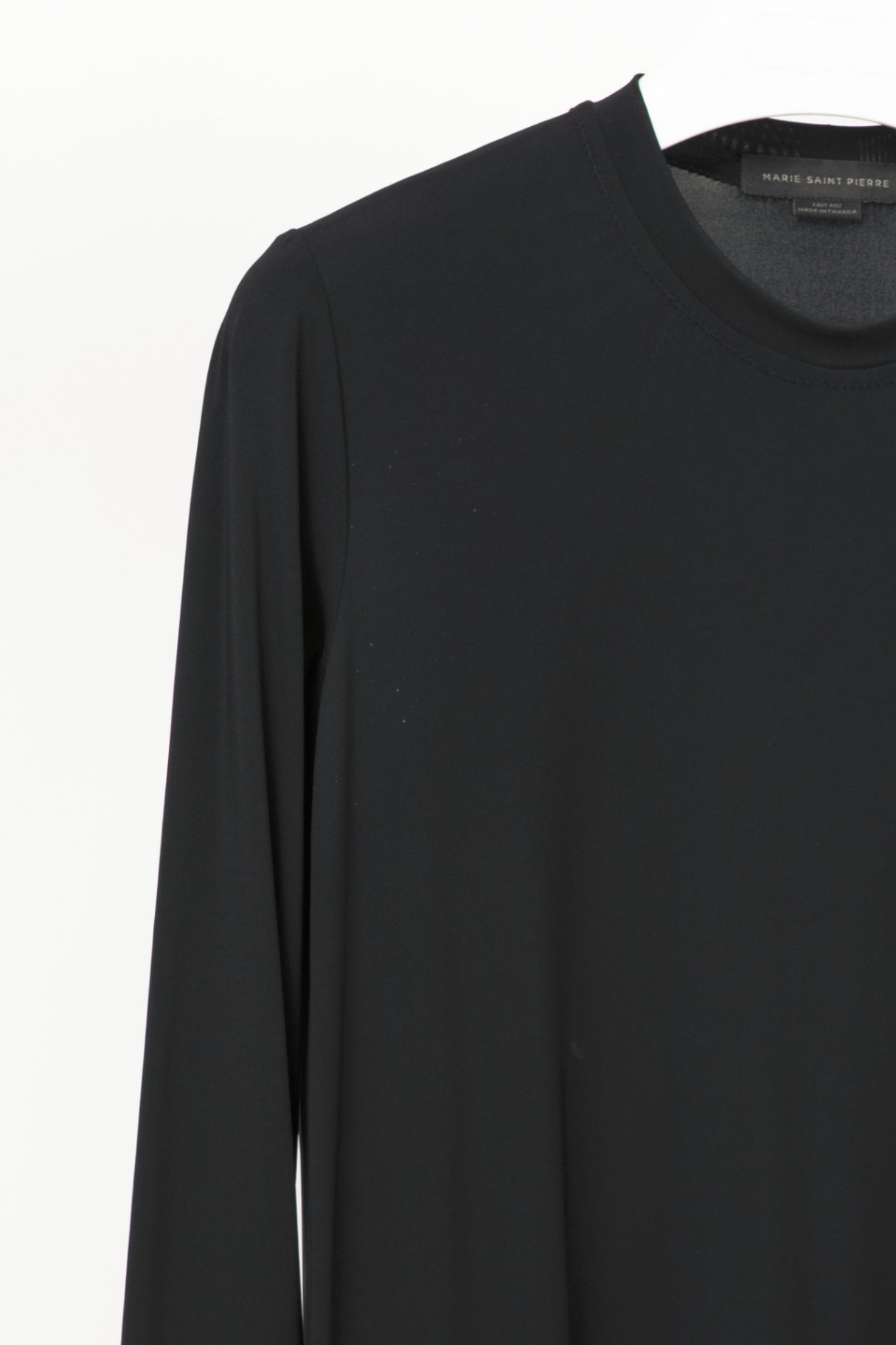 Marie Saint Pierre Ciarah2 Black Acetate Jersey Long-Sleeve Tunic