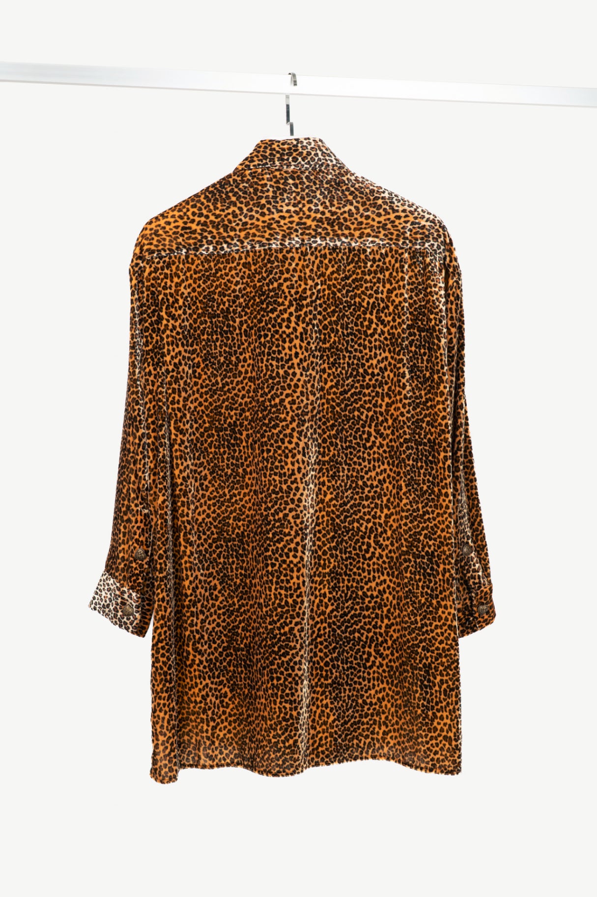 The Kooples Leopard Velvet Oversized Shirt Jacket