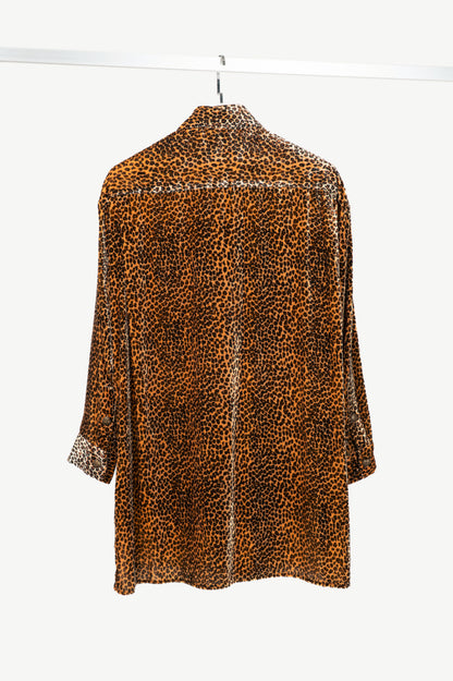 The Kooples Leopard Velvet Oversized Shirt Jacket