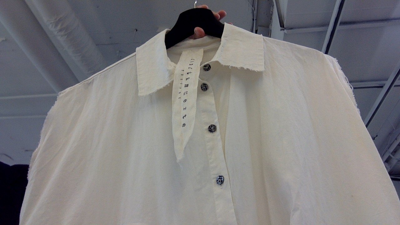 Sanctuary white cotton shirt with extra fabric,