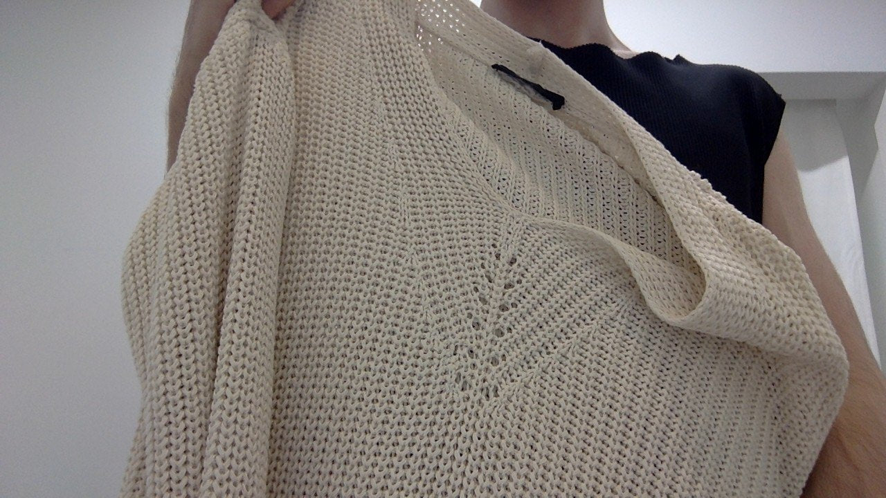 The Row Cream knit sweater