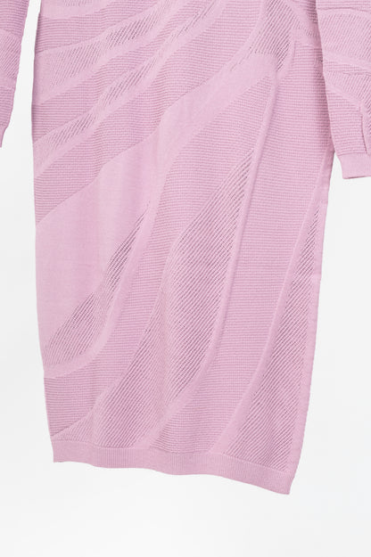 Versace Lilac Wavy-Textured Knit Bodycon Dress