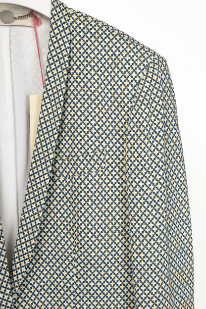 Stella McCartney SS12 Runway Elliot Navy Geometric-Print Blazer