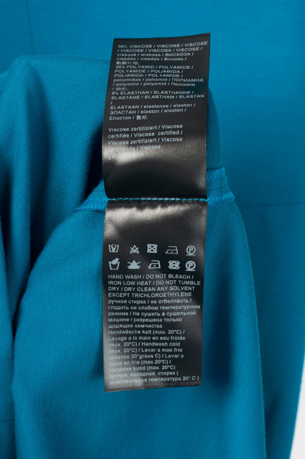 Luisa Cerano Azure Jersey Ruched Knee-Length Dress