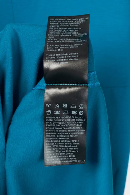 Luisa Cerano Azure Jersey Ruched Knee-Length Dress