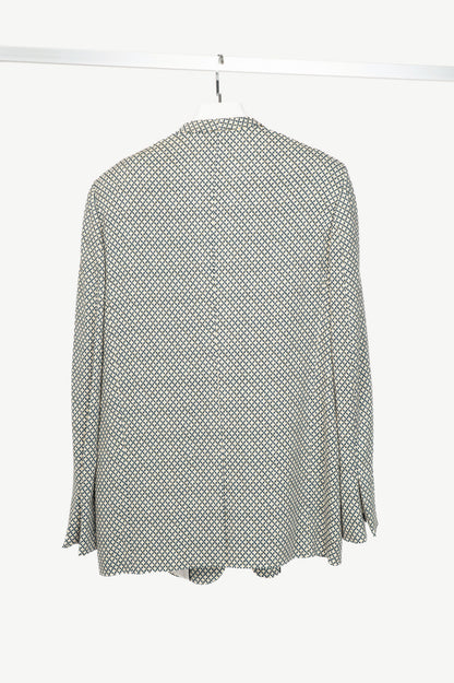 Stella McCartney SS12 Runway Elliot Navy Geometric-Print Blazer