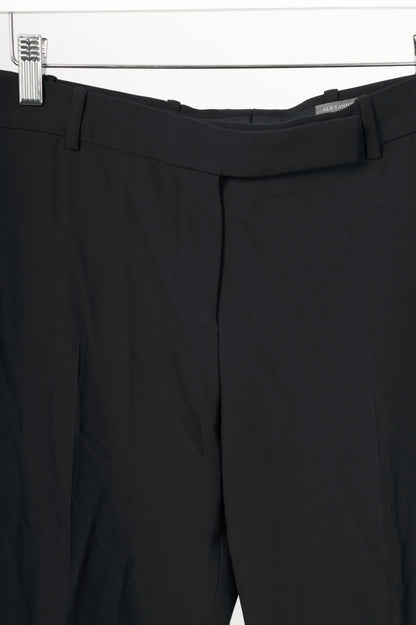 Alexander McQueen Black Crepe Flared Trousers