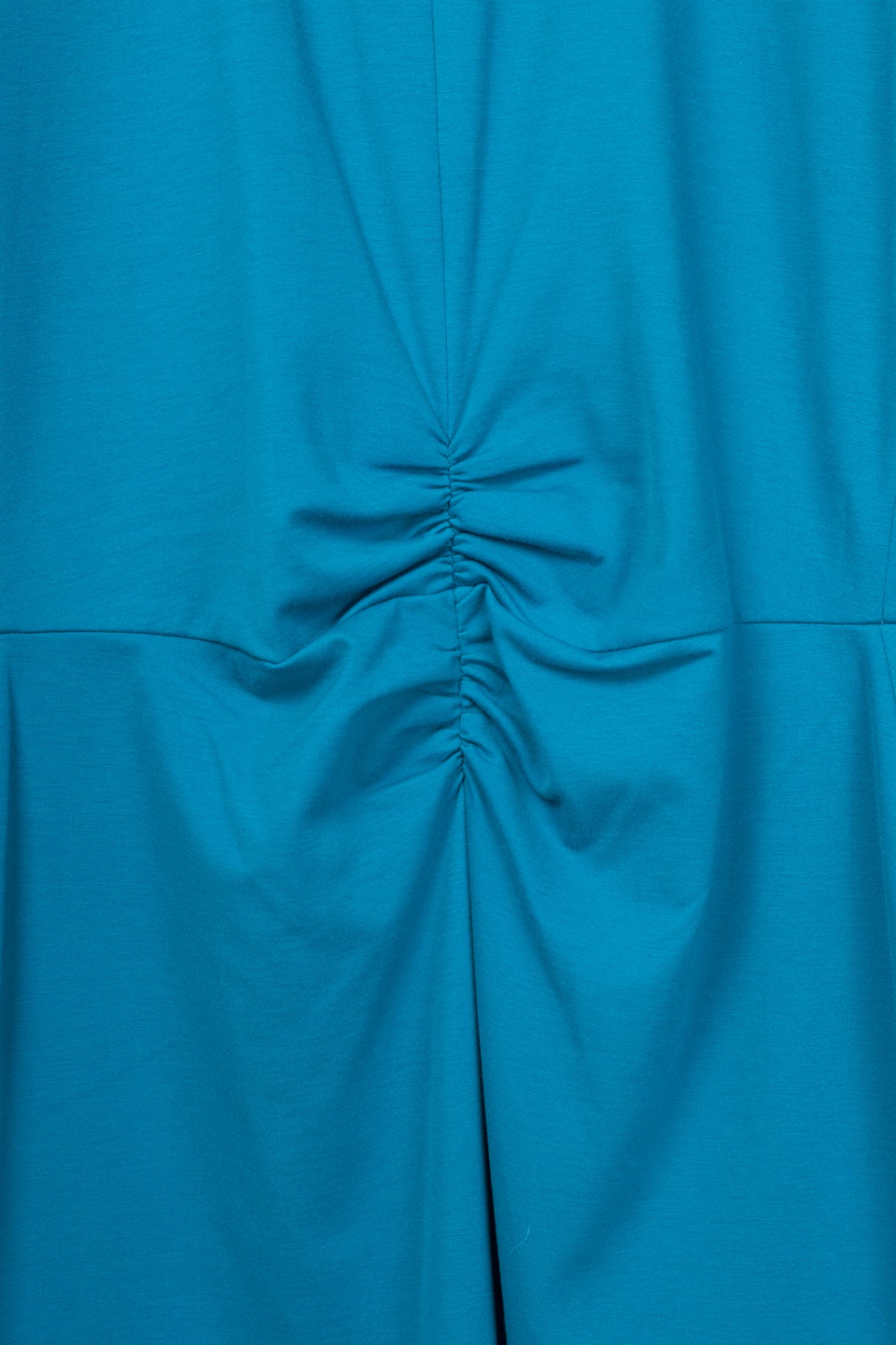 Luisa Cerano Azure Jersey Ruched Knee-Length Dress