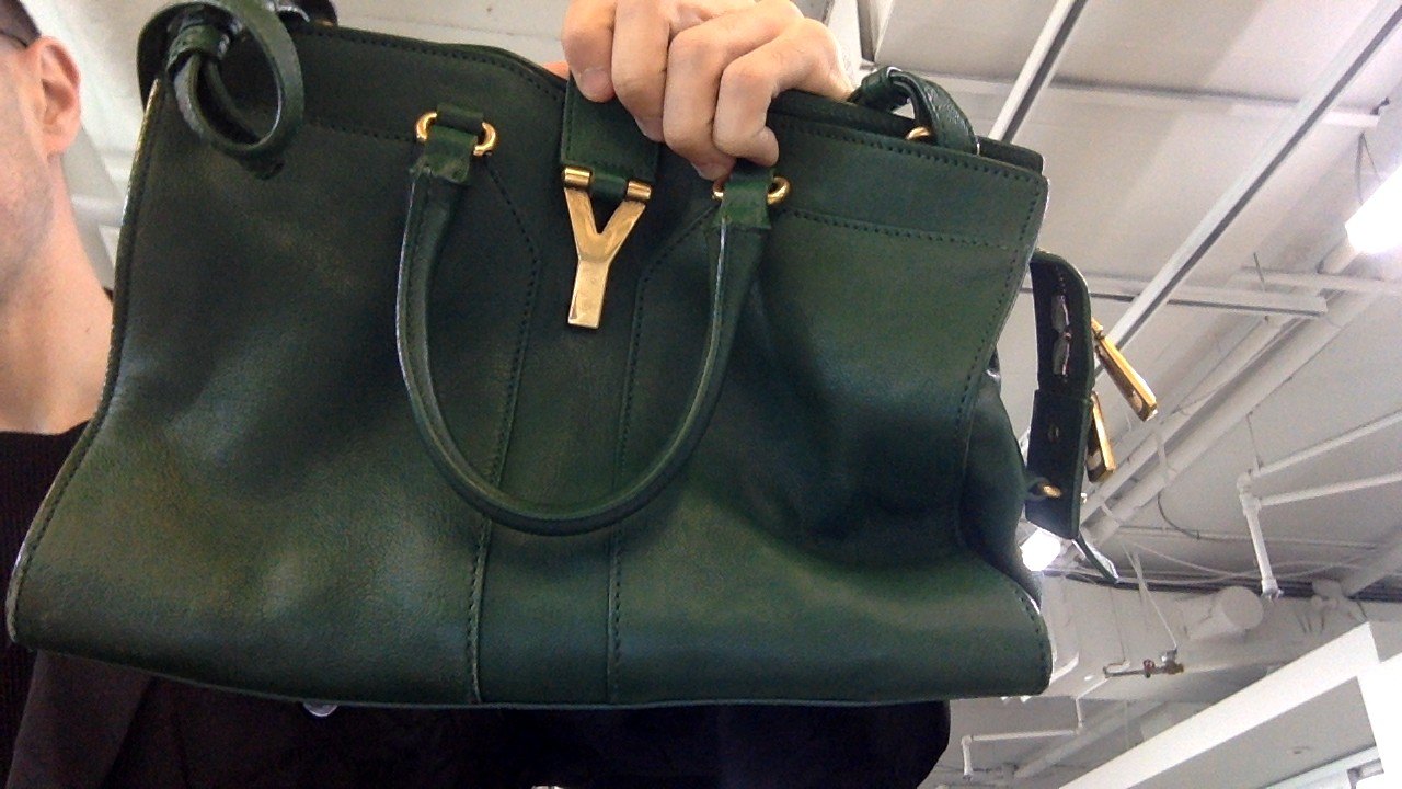 Saint Laurent Green Y Cabas Bag