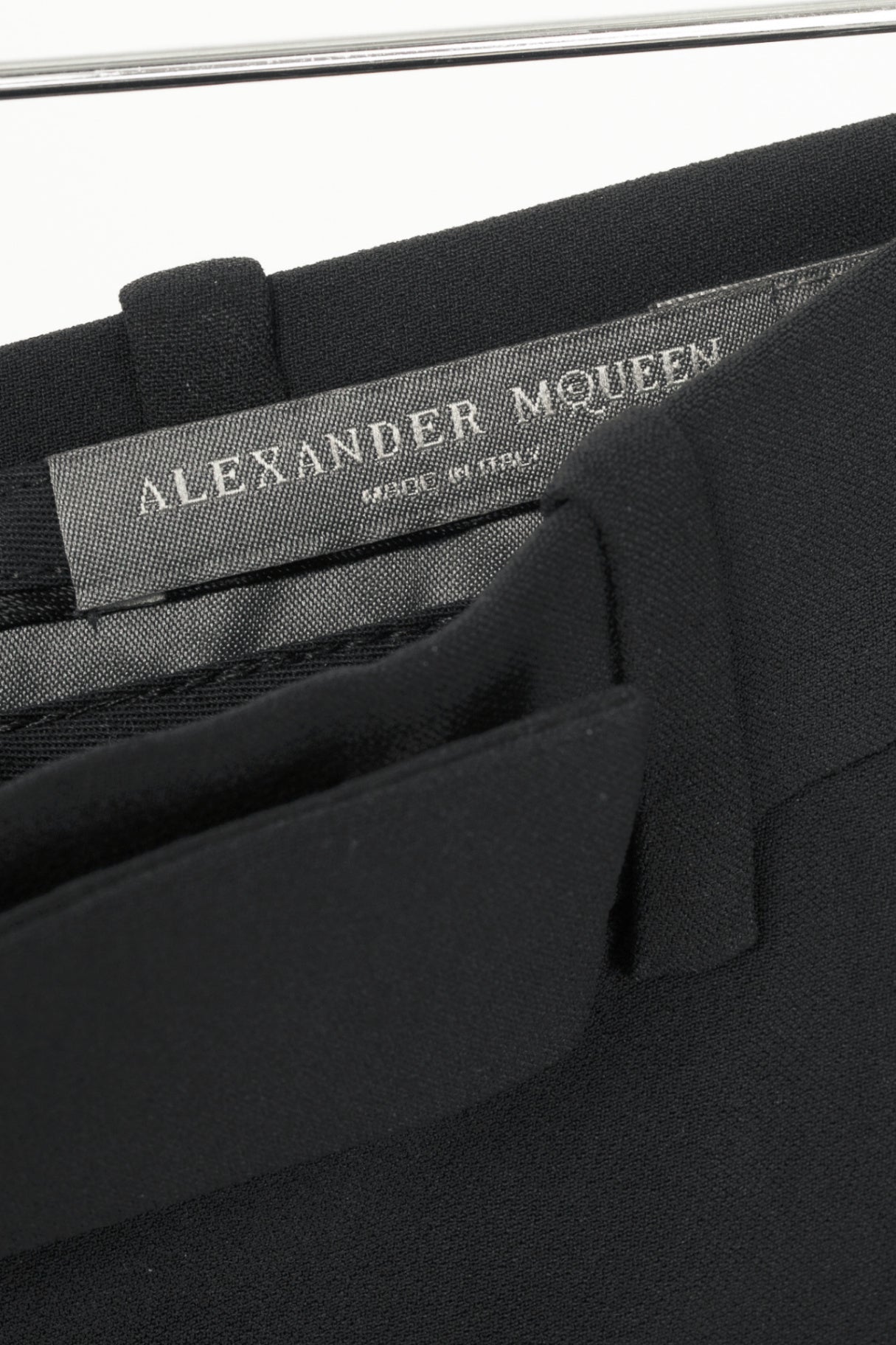 Alexander McQueen Black Crepe Flared Trousers