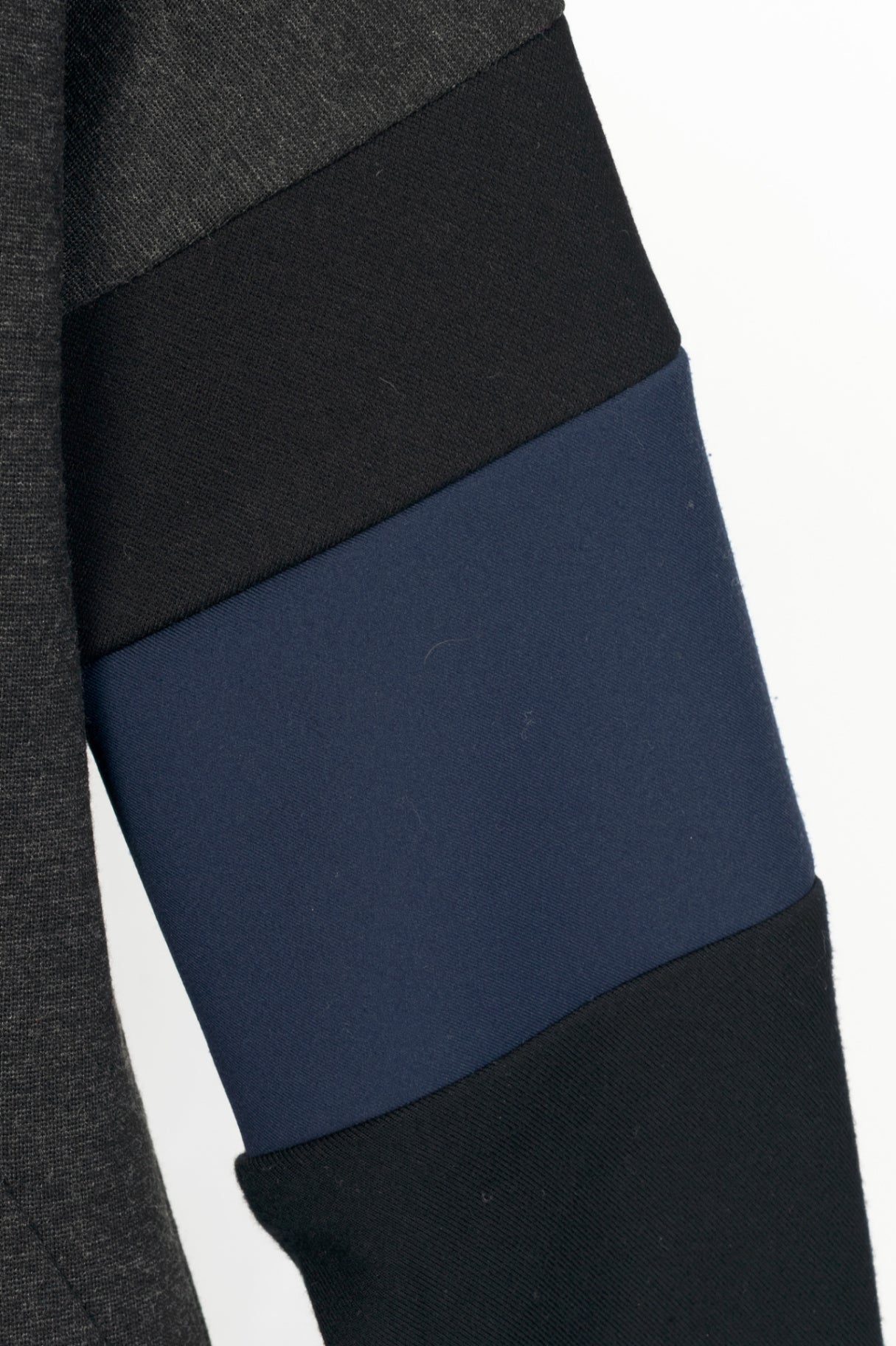 Marie Saint Pierre Grey Colour-Block Double-Jersey Dress