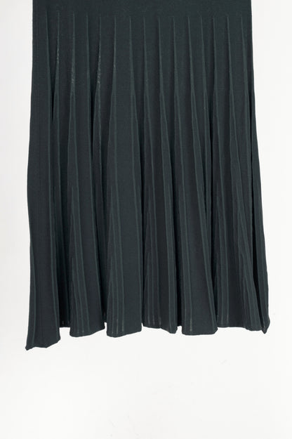 Armani Collezioni Grey Viscose-Knit Flared Dress