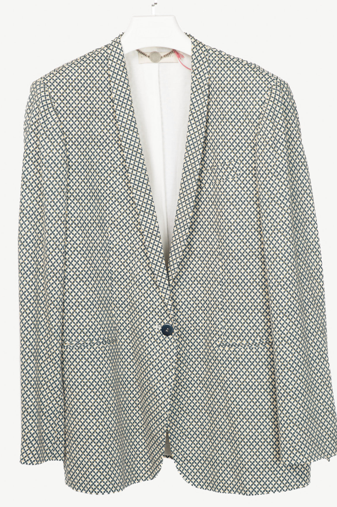 Stella McCartney SS12 Runway Elliot Navy Geometric-Print Blazer