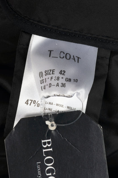 T_COAT T22_Furry Lilac Wool-Blend Piped Bomber Jacket