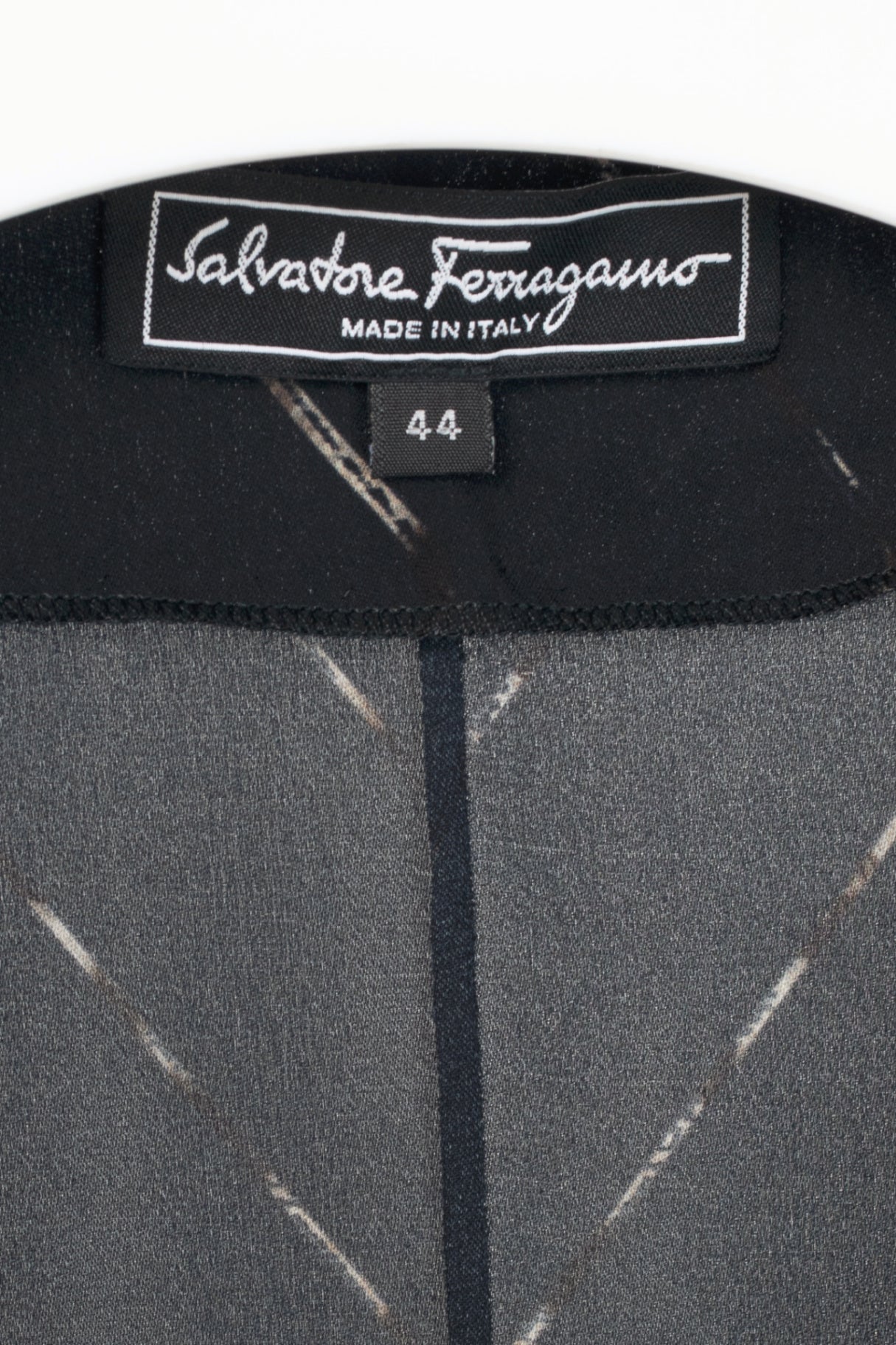 Salvatore Ferragamo Black Abstract-Print Silk-Crepe Surplice Dress