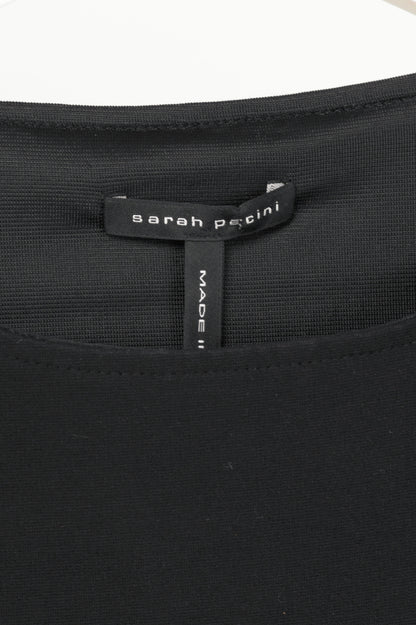 Sarah Pacini Black Viscose-Jersey Piped Maxi Dress