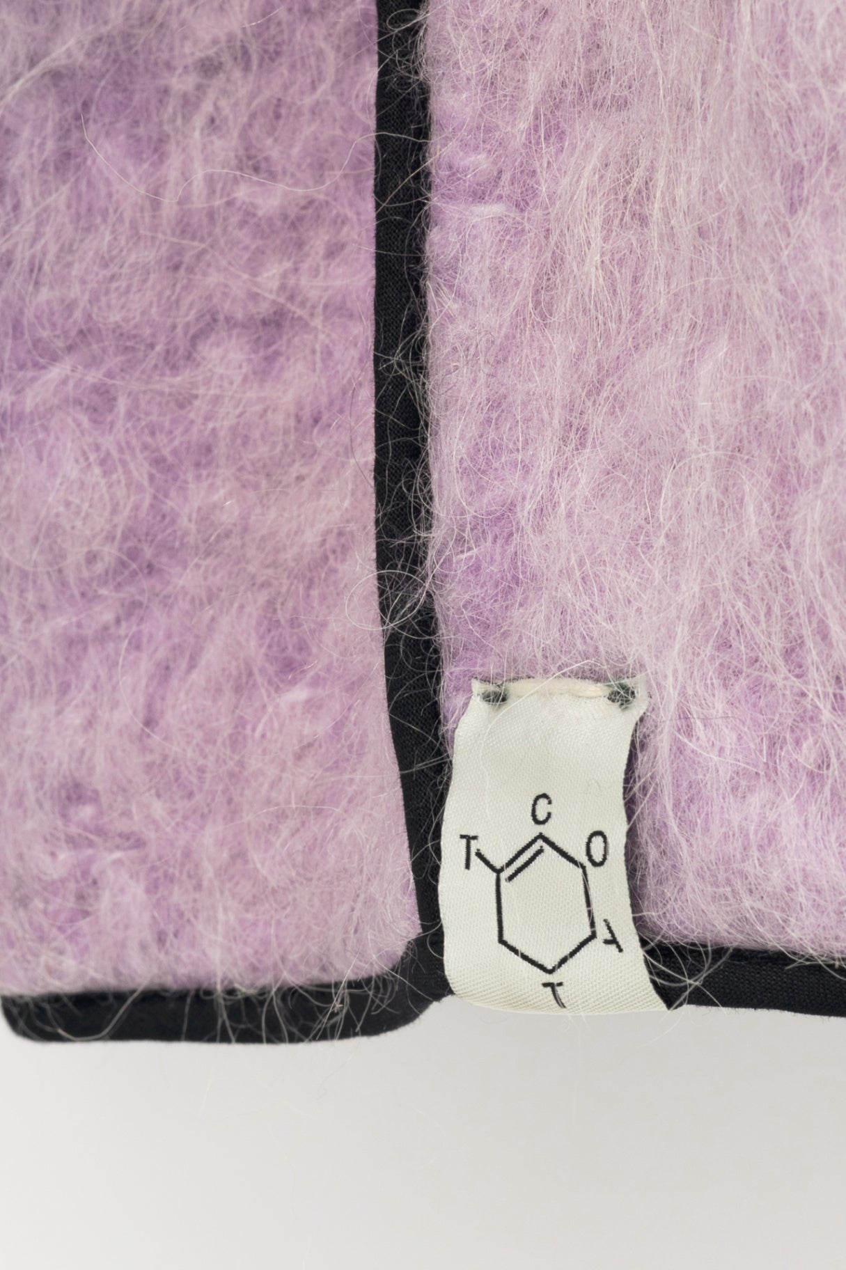 T_COAT T22_Furry Lilac Wool-Blend Piped Bomber Jacket