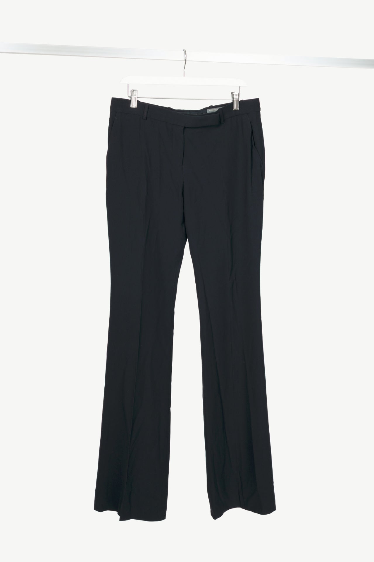 Alexander McQueen Black Crepe Flared Trousers