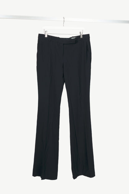 Alexander McQueen Black Crepe Flared Trousers