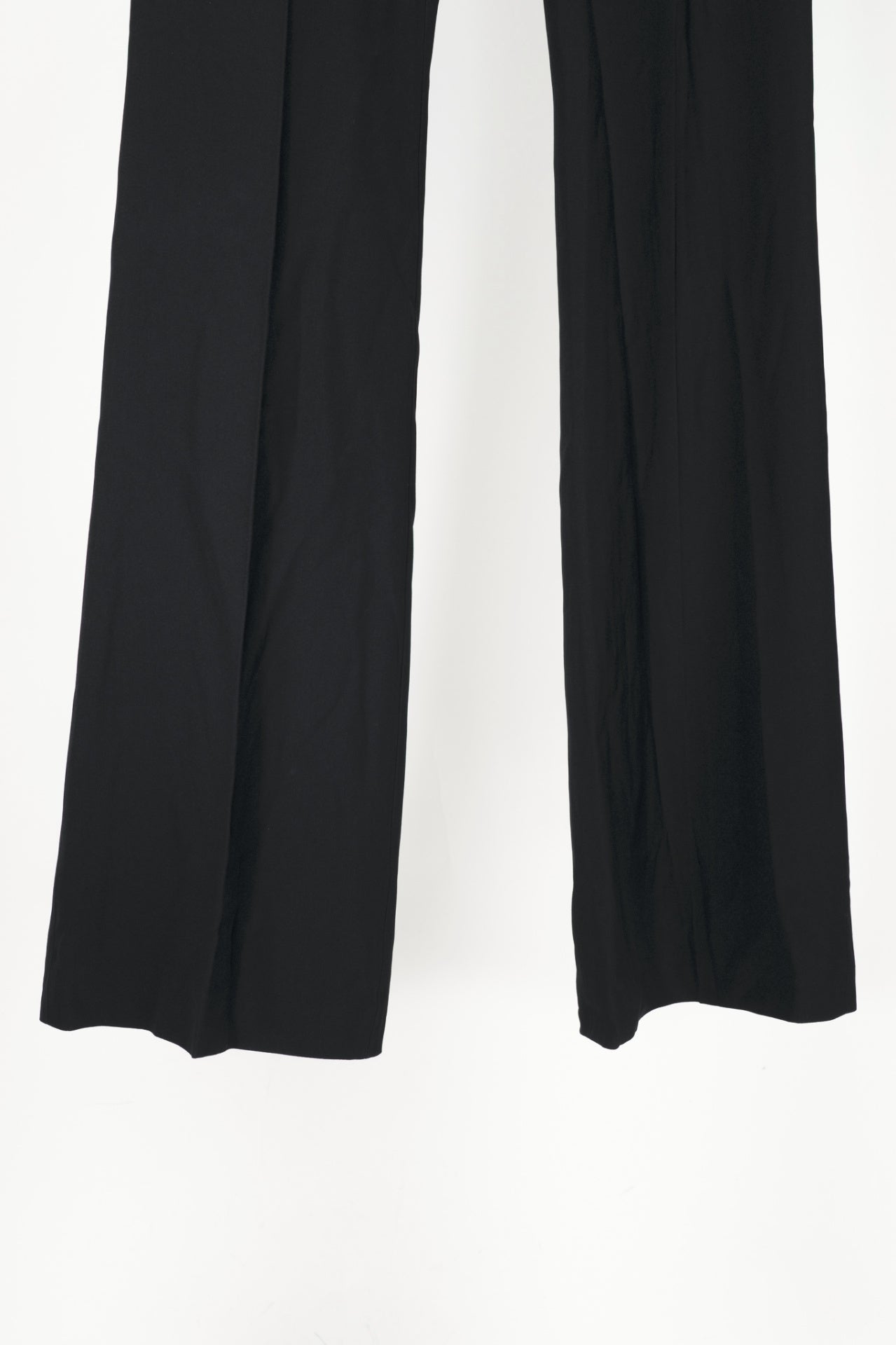 Alexander McQueen Black Crepe Flared Trousers