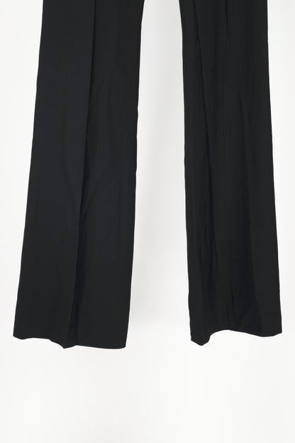 Alexander McQueen Black Crepe Flared Trousers