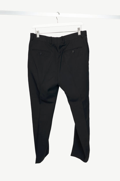 Alexander McQueen Black Slim-Cut Tailored Tuxedo Trousers