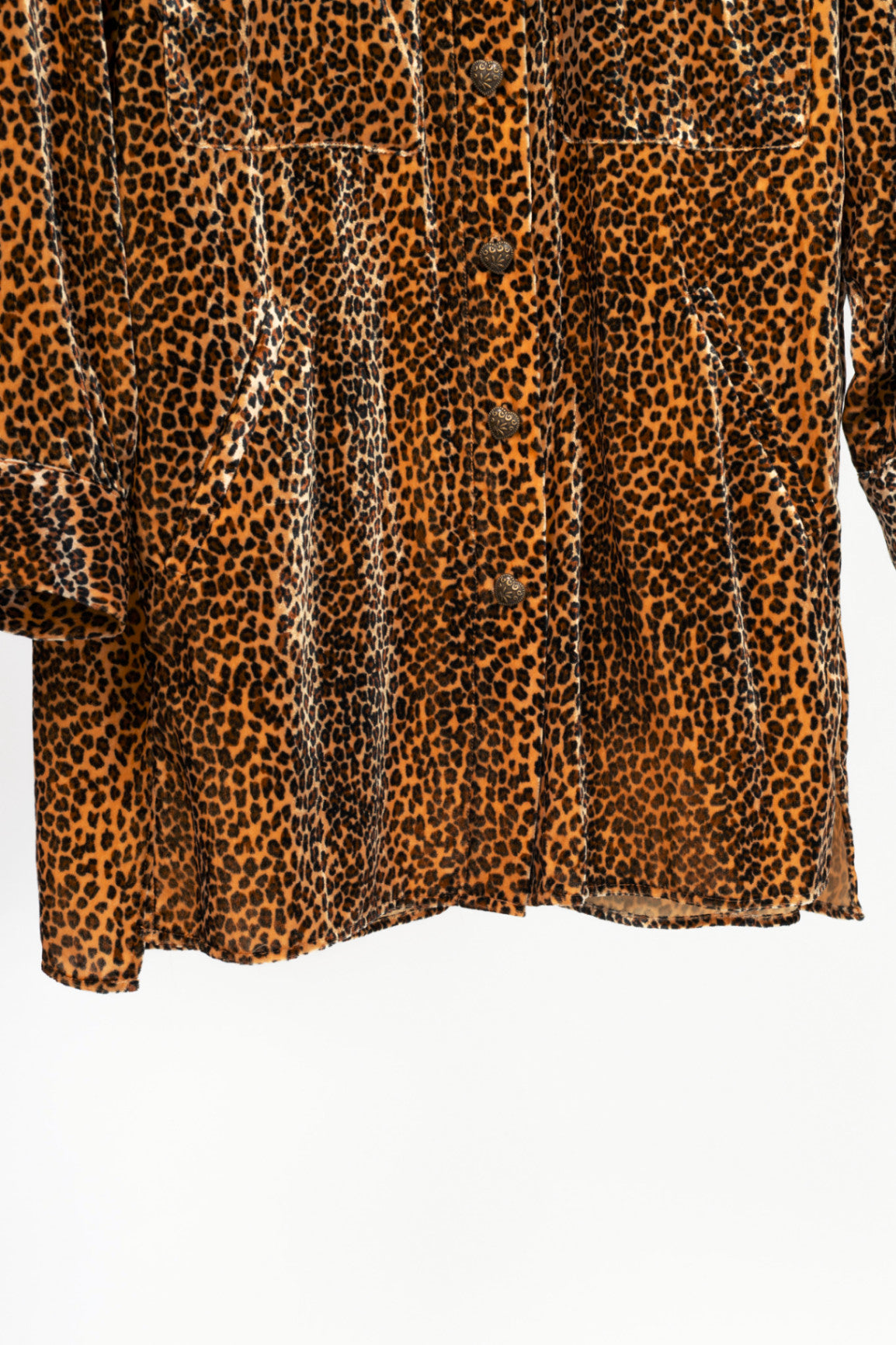The Kooples Leopard Velvet Oversized Shirt Jacket