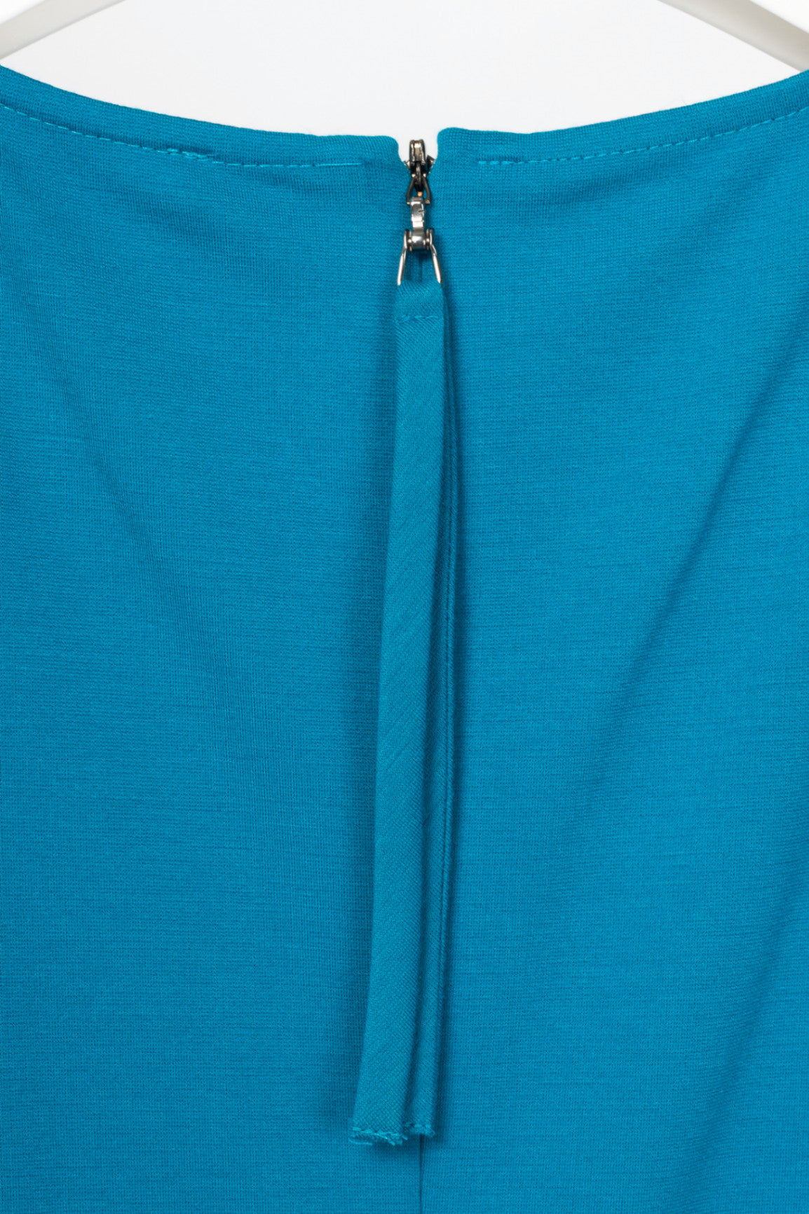 Luisa Cerano Azure Jersey Ruched Knee-Length Dress