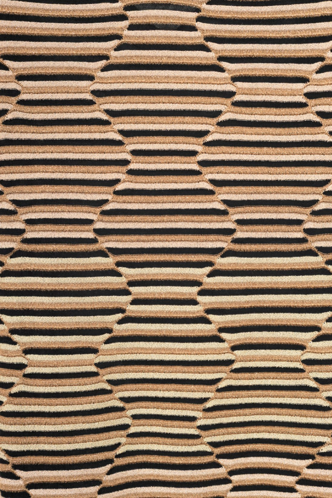 M by Missoni Gold Geometric-Stripe Lame-Knit Dress