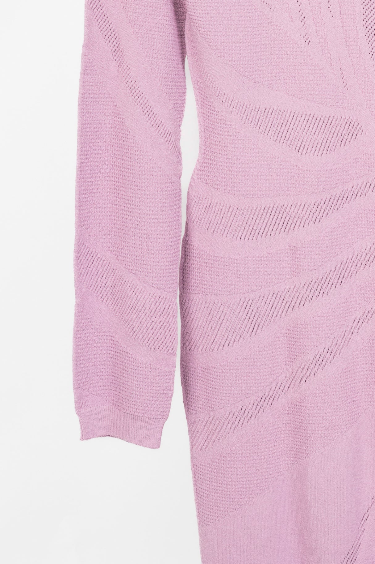 Versace Lilac Wavy-Textured Knit Bodycon Dress