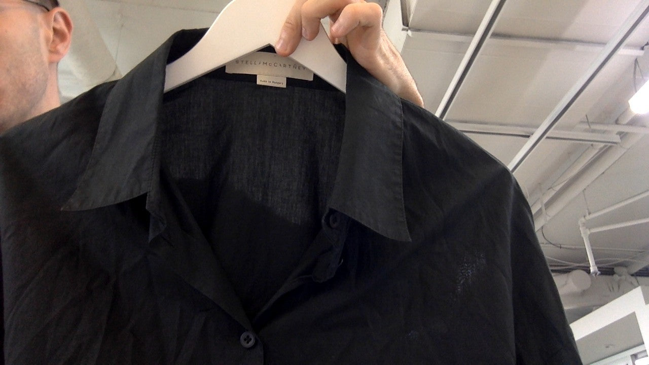 Stella McCartney black cotton shirt dress