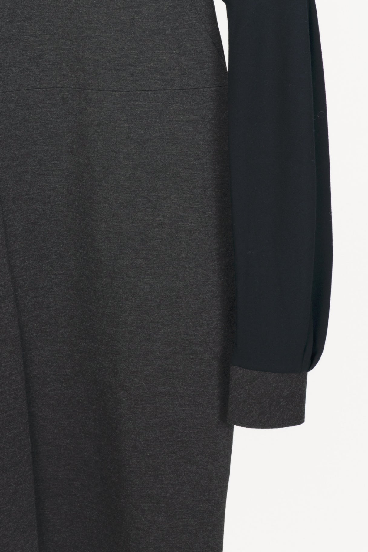 Marie Saint Pierre Grey Colour-Block Double-Jersey Dress