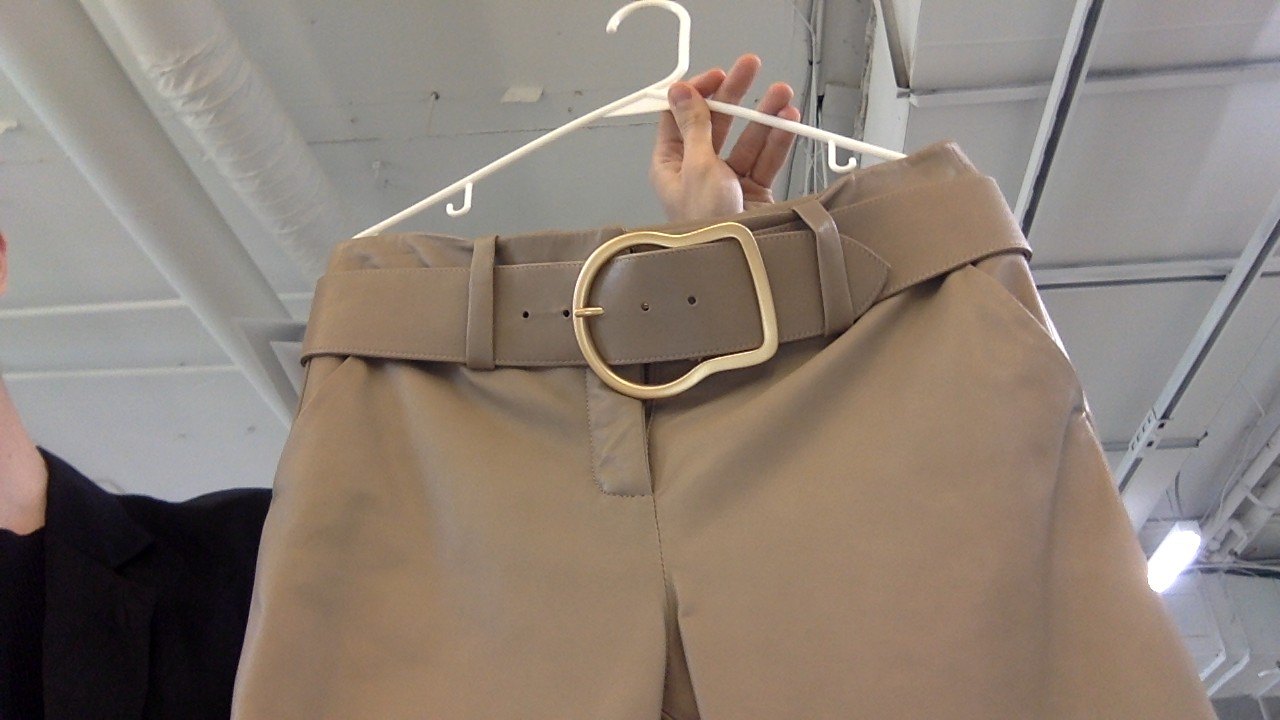 Dorothee Shumacher Beige Leather Flare Pants