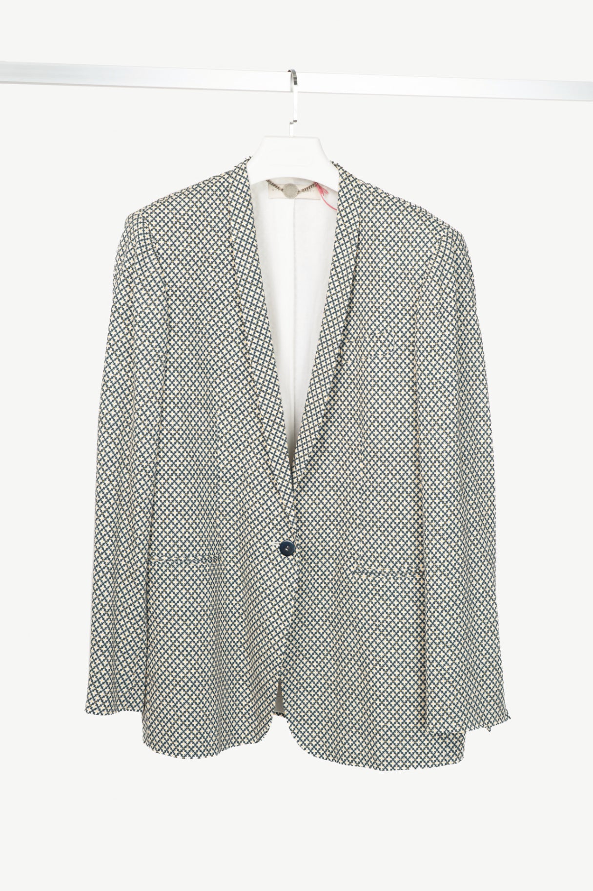 Stella McCartney SS12 Runway Elliot Navy Geometric-Print Blazer
