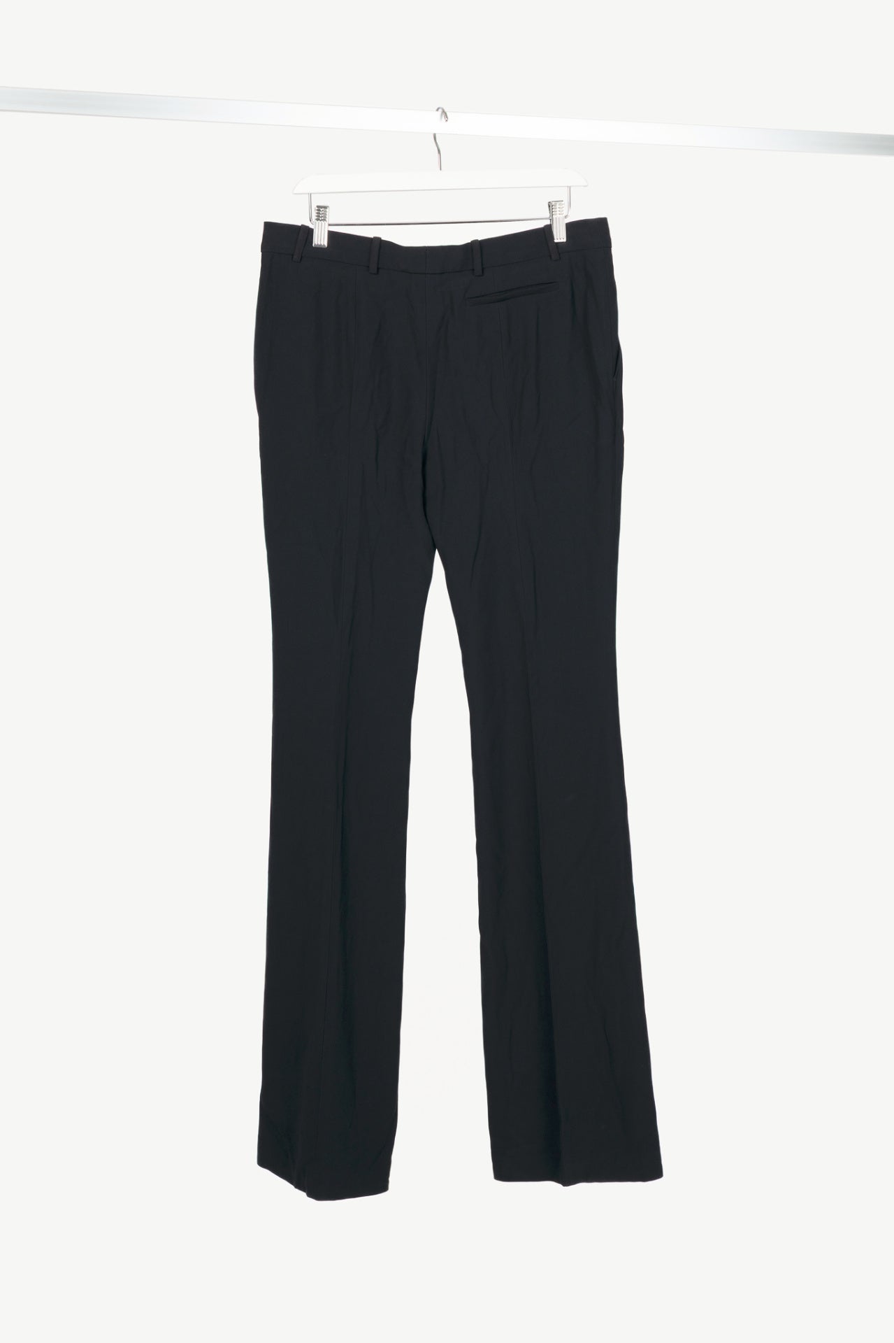 Alexander McQueen Black Crepe Flared Trousers