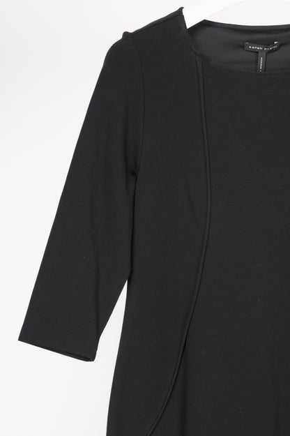 Sarah Pacini Black Viscose-Jersey Piped Maxi Dress